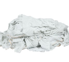 Textile Waste Premium White Cotton Rag No Silicone (50 LB/CS)